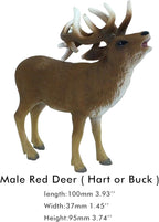 FUNSHOWCASE African Jungle Animals Toy Red Deer Figure Realistic Plastic Figurine Playset Lot 2-Piece