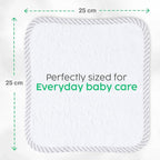 San Francisco Baby Bamboo Rayon Washcloths for Newborn - Soft, Absorbent, 6-Piece, White