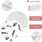 4 Pack Muslin Burp Cloths Collie Dog Paw White Cotton Baby Burp Cloths Extra Absorbent and Soft Burping Cloth for Newborn Babies Boys Girls 22x11 Inch