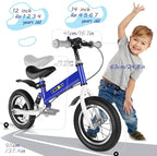 Balance Bike 2 in 1,The Dual Use of a Kids Balance Bike and Kids Bike,12 14 Inches for 2-6 Years Old,with Shock Absorbers, Fenders, Pedals, Auxiliary Wheels