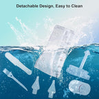 Nasal Aspirator for Baby, 9-Levels Suction Rechargeable Baby Nose Sucker with Waterproof Pump, Snot Sucker for Baby with Storage Compartment, 70KPA Baby Nasal Aspirator with Music& Tip-Light