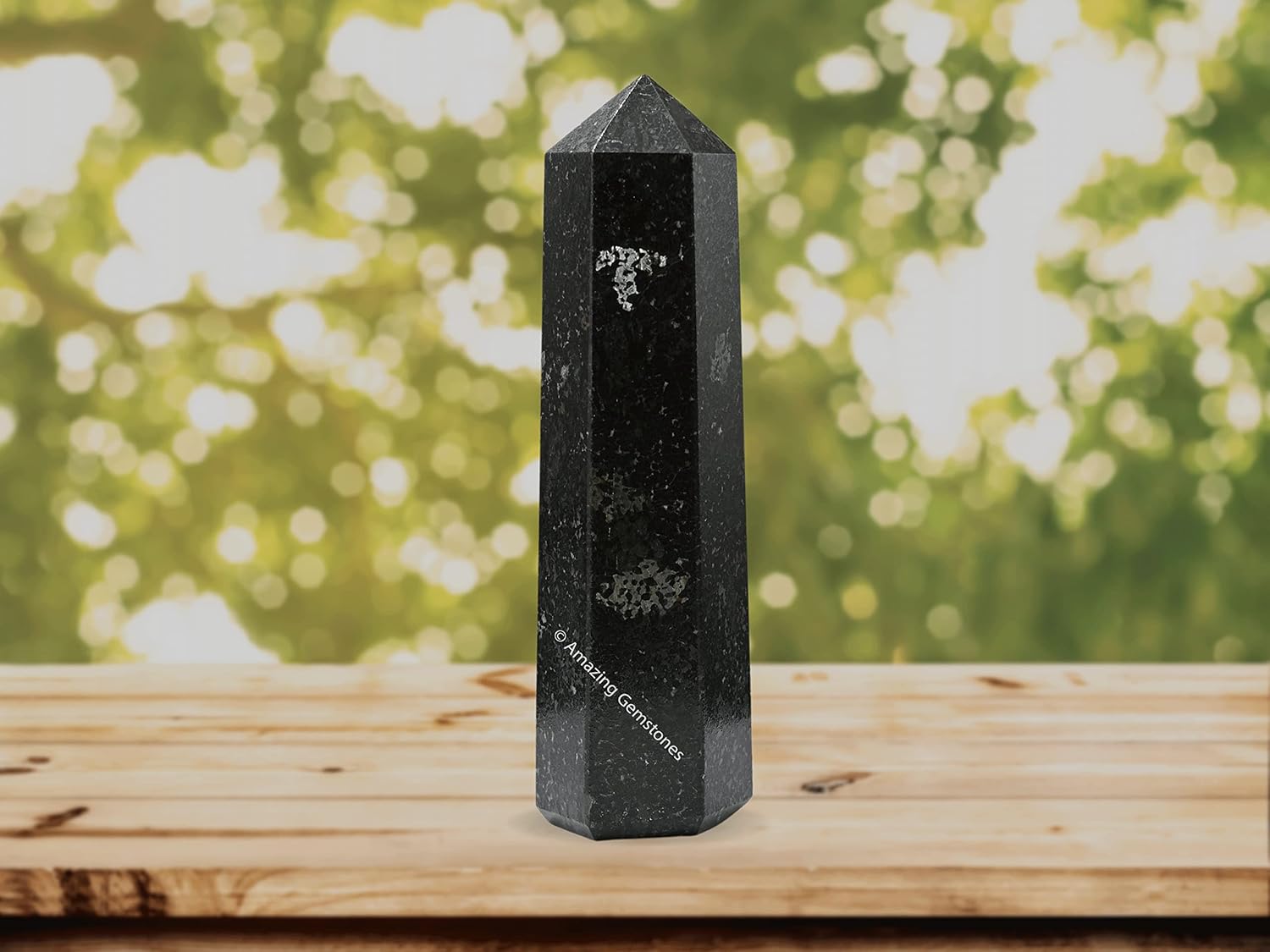 Amazing Gemstone Large Nuummite Crystal Towers ~ Natural Healing Crystal Point Obelisk for Reiki Healing and Crystal Grid (5.5 to 6 INCH)