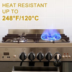 5-Pack Stove Knob Covers for Child Safety - Universal Size Gas Stove Knob Covers with Adhesive, Heat-Resistant Baby Proof Stove Knob Covers, Dual-Key Oven Knob Covers for Child Safety and Pet (Black)