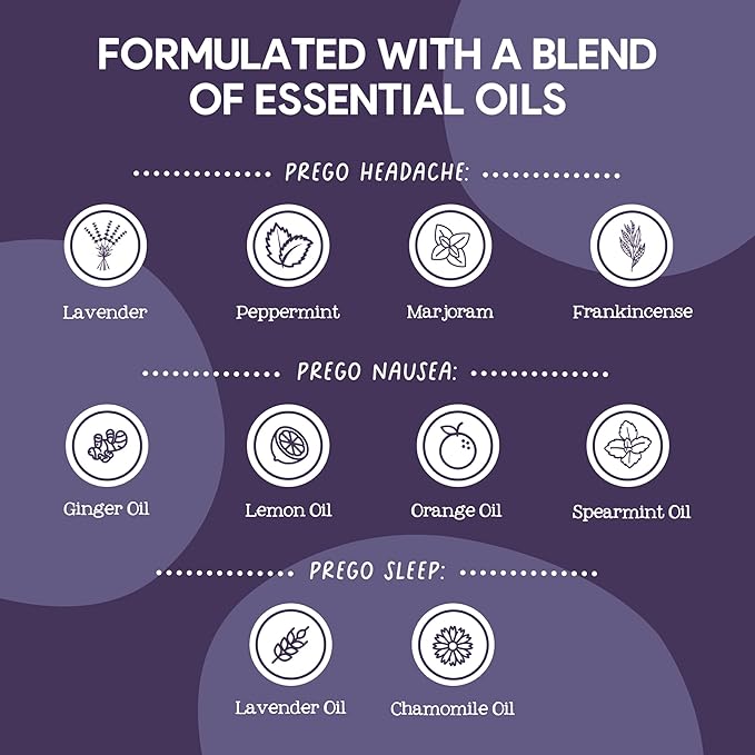 Oilogic Roll-On Essential Oils Set for Pregnant Women - 100% Pure Essential Oil Roller for Pregnancy - Sleep, Comfort, & Wellness Blends Safe for Pregnant Moms, 0.3 Fl Oz (Pack of 3)