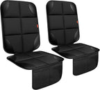 Car Seat Protector 2 Pack Car Seat Cushion Mat Thickest Padding,Waterproof 600D Fabric Car Seat Covers for Non-Slip Backing Mesh Pockets for Baby and Pet (Black, 2 Pack)