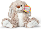 Melissa & Doug Burrow Bunny Stuffed Animal Plushie with Big Feet, Floppy Ears & Fluffy Tail, Adorable Pretend Play Toddler Toys for Girls & Boys 3+