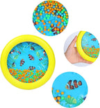 Musfunny Ocean Drum Wave Bead Drums Gentle Sea Sound Music Gift Musical Educational Sea Sound Drum Tool for Kid Child Baby (Yellow)