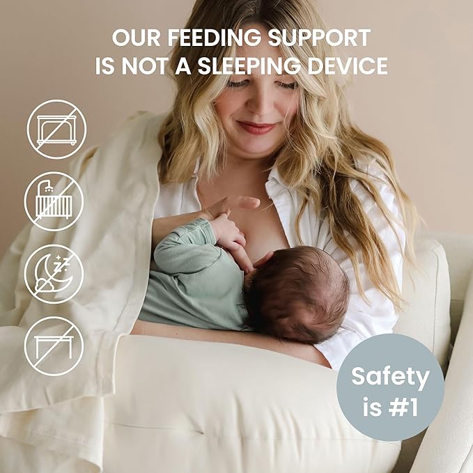 snuggle me Organic Nursing Pillow (New 2025 Design) | Bottle & Breastfeeding Pillow with Organic Cotton Cover & Fiberfill, Machine Washable Feeding Pillow, Newborn Essentials Must Haves (Natural) - v2