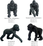 FUNSHOWCASE African Jungle Animals Toy Chimpanzees and Gorilla Figure Realistic Plastic Figurine Playset Lot 10-Piece