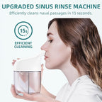 Nasal Irrigation System with 30 Saline Packets, Sinus Rinse Machine, Nose Sinus Cleaner Machine with Water Tank & Waste Collection Tank - Grey