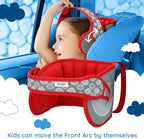 NAPUP Adjustable Carseat Head Support for Sleeping Kids & Toddlers - Safe, Comfortable & Breathable (Red)