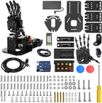 Robot Hand with Arduino Open Source AI Bionic Robotic Hand Five Fingers Solely Movement Mechanical Arm DIY Smart Robot & Engineering Kits, Science/Coding/Programming Set, Starter Kit