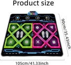 Upgraded 2-Player Kids Dance Mat, Interactive Electronic Dance Pad for Girls &Boys Ages 3-12, Premium Speaker with Built-in Adjustable Volume Music, Ideal Birthday & Holiday Family Dance Game Toy Gift