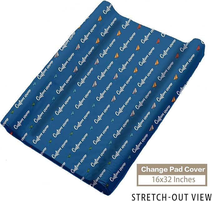 Personalized Baby Crib Bedding Set – Cartoon Astronaut Theme Nursery Bedding Sets 3 Piece with Custom Name Blanket, Fitted Crib Sheet & Changing Pad Cover – Ideal Newborn Gift for Boys Girls