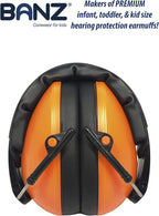 BANZ Kidz Earmuffs 2 Years & Older - Loud Noise Cancelling Kids Headphones & Toddler Ear Muffs, Size Adjustable