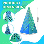 Impossible Pyramid Passthrough Sculpture, 3D Printed Spiral Cone Fidget Toys, Anxiety Relief Pass Through Pyramid Fidget Toy, Stress Relief Desk Toy Adults, Christmas, Birthday Gifts (Green Blue)