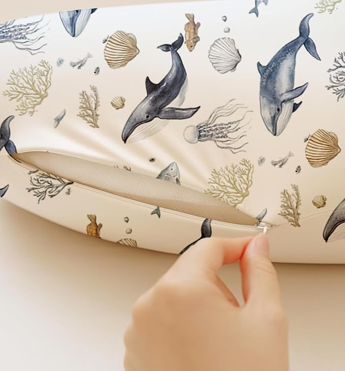 Nursing Pillow Covers 2 Pack, Breastfeeding Pillow Slipcovers Soft and Stretchy, Nursing Covers for Baby Girls Boys Newborn