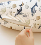 Nursing Pillow Covers 2 Pack, Breastfeeding Pillow Slipcovers Soft and Stretchy, Nursing Covers for Baby Girls Boys Newborn