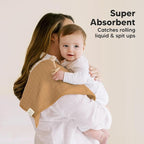 5-Pack Cotton Muslin Burp Cloths Baby Girls, Boys - Soft & Absorbent Spit Up Burp Rags, Large Muslin Towel, Cotton Wash Cloths for Babies, Newborn, Infant, No Shrink, Durable, Neutral (Pine)