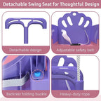 Foldable Toddler Swing Set, Indoor & Outdoor Baby Swing Set for Backyard, Safe and Durable Design, Grow with Your Child (Pink)