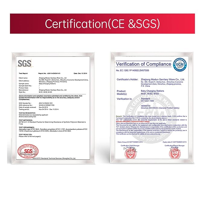 Baby Changing Station Wall Mounted Baby Changing Table Foldable Diaper Changing Unit Commercial Restrooms Horizontal HDPE Meterial with Safrty Strap White Gray