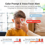 iHealth Infrared Digital Thermometer for Adults and Kids, Baby Thermometer with 3-in-1 Mode & 3-Color Prompt, Fever Alarm & Silent Mode, Forehead & Object Detection, 40 Memory Storages, PT9L, White