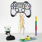 WERNNSAI Video Game Piñata - Game Controller Piñata Bundle with Blindfold and Bat for Boys Piñata Gaming Theme Party Decoration Supplies Pull String Piñata for Birthday Party Celebration