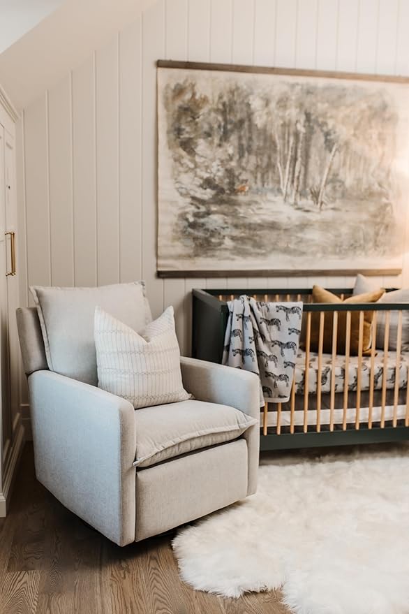 Oilo Crib Sheet, Breathable 100% Turkish Cotton Fitted Jersey, 300 Thread Count, Machine Washable, Fits Standard Crib (28" x 52" x 6"), Toddler Bedding, Gray Zebra