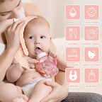 MUKIN Baby Washcloths and Burp Cloths, Soft Absorbent Towels for Newborns, 6 Pack, 12x12 Inches (Pink)