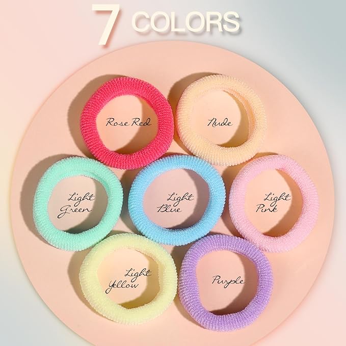 YGDZ Baby Hair Ties, 300pcs Elastic Toddler Hair Ties for Little Girls Kids, Small Mini Hair Bands Soft Ponytail Holders Hair Accessories, Multicolor