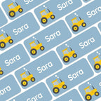 Personalized Name Labels for Kids (120) – Custom Waterproof & Durable Stickers for Clothing, Daycare, Office & School Supplies - Heavy Duty Vehicles
