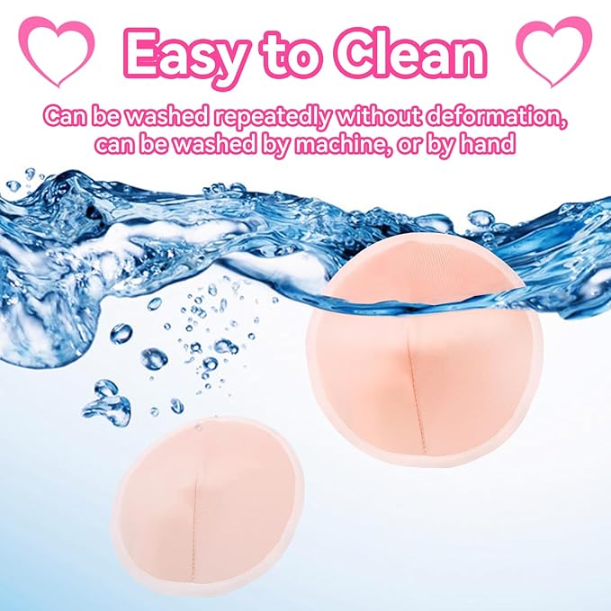 Nursing Pads Reusable, 14 Count Super Absorbent and Keep Dry Breast Pads for Leaking Milk Breastfeeding Moms Essentials (Beige,15cm/5.91in)