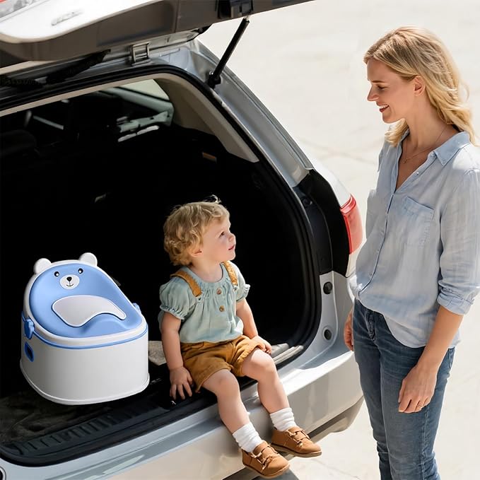 3-in-1 Toddler Potty Training Toilet for Boys & Girls - Convertible Potty Chair with Step Stool for Toddlers 1-3, Anti-Slip Design Toddler Toilet Seat - Removable & Easy to Clean