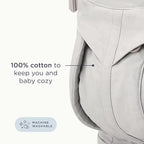 Ergobaby Omni Classic Baby Carrier Newborn to Toddler - Breathable Baby Carriers for Summer - All-Position Carrier with Lumbar Support (7-45 Pounds), Cotton, Pearl Grey