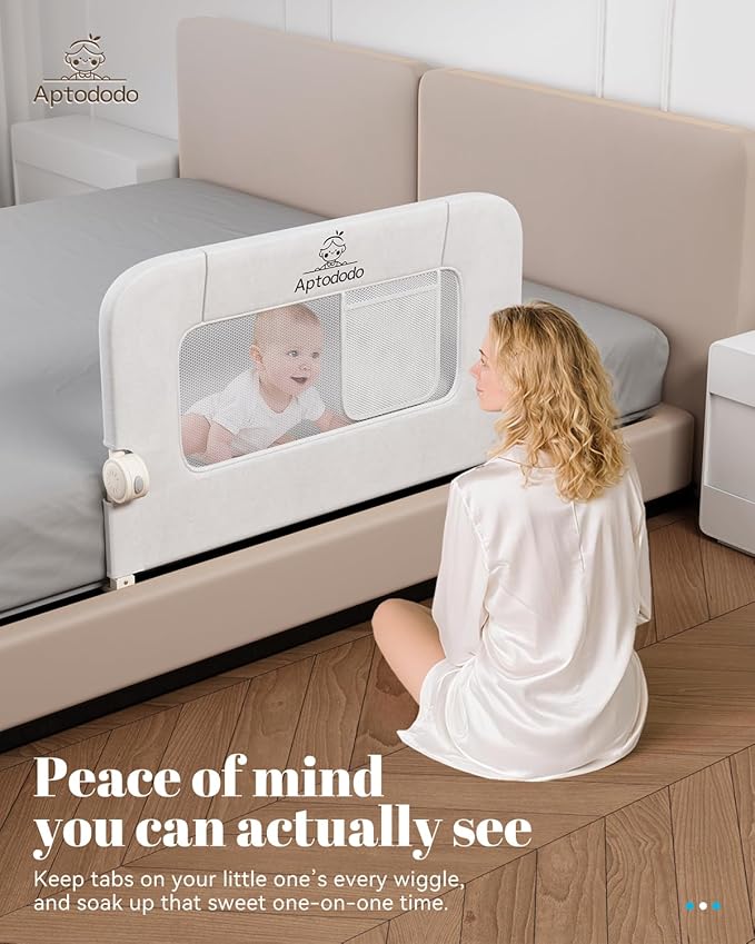 33" Bed Rails for Toddlers(Compact) for Single/Twin Bed with U-Shape Base, Toddler Bed Rails with More Stable and Secure, Fit for High/Low Mattresses, Box/Platform Bed