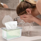 Ciieeo 3 Pcs Baby Wipes Dispenser Tissue Storage Box Wet Wipes Holder with Lid Refillable Wipe Case Container for Home Office Desk Transparent