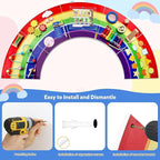 Activity Wall Busy Board for Toddlers: Montessori Sensory Toys- Sensory Wall Panel for Kids Playroom Daycare Learning Center Rainbow