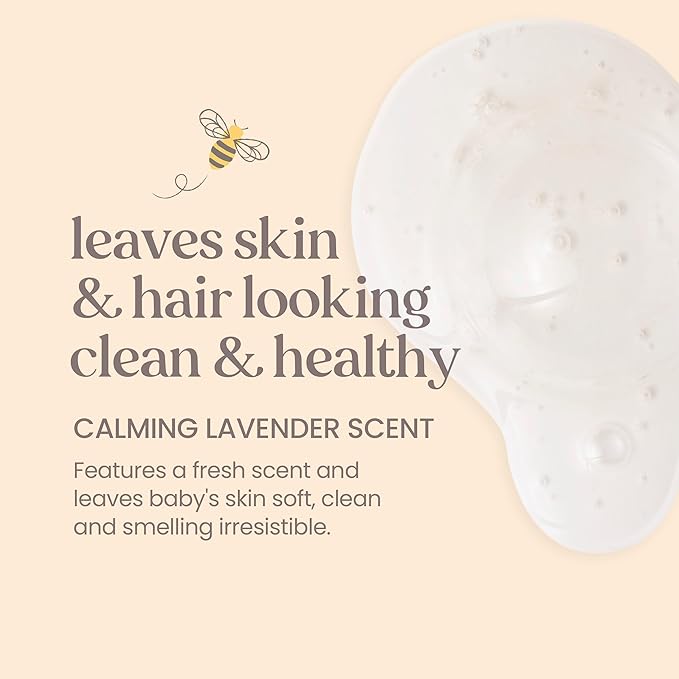 Burt's Bees Baby Shampoo & Wash, Lavender, Calming Tear Free Baby Soap,12 Fl Oz (Pack of 3)