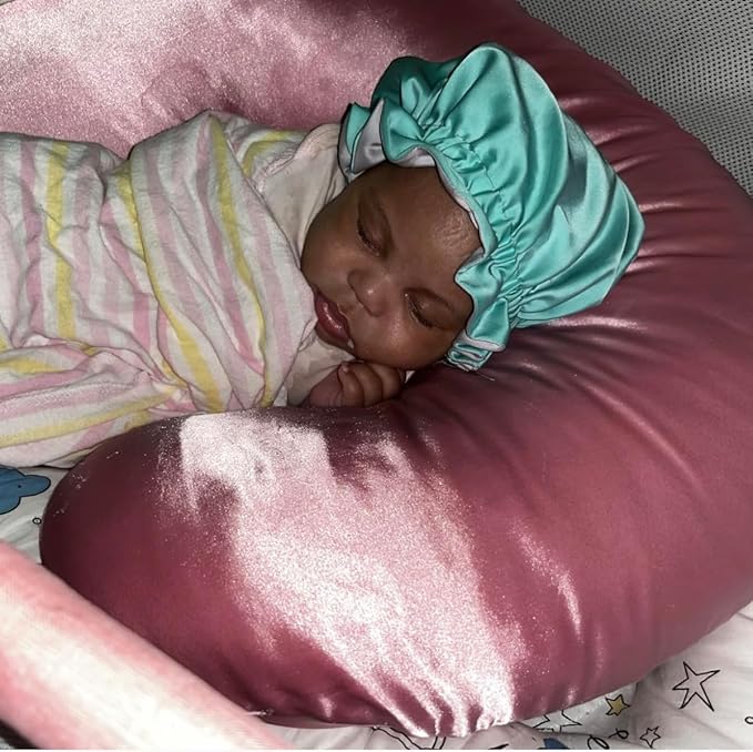 AKISS Baby Infant Newborn Toddler Satin Silk Hair Bonnet for Baby Girl Boy Sleeping Kids Cap Hat