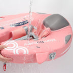 Mambobaby Float with Removable UPF50+ UV Sun Protection Canopy, Infant Pool Float Swimming Float with Tail & Adjustable Safety Seat, Baby Floats for Pool Bathtub (Narwhal Pink-L03NPCTLURBKMF01L03)