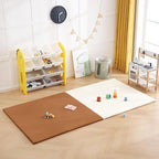 Baby Play Mat 48"x48" – Thick, Non-Slip Foam Mat for Babies and Toddlers. Foldable, Scrubbable, Odorless, and Soft, Ideal for Playpens, Crawling, and Indoor Playtime-Brown