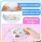 Reusable Sticker Books for Toddlers 1-3, Jelly Sticker Books for Kids 2-4, Vehicle Stickers for Kids