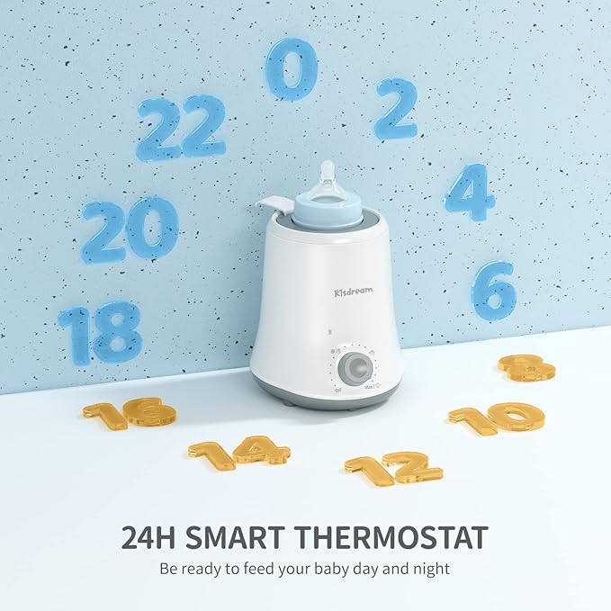 Baby Bottle Warmer, Bottle Warmer, Baby Defrost Warmer&Rapid Food Heater for Breastmilk and Formula, Precise Temperature Control, Fit All Baby Bottles