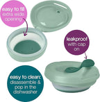 b.box Fill + Feed (Sage) | Reusable Baby Food Pouch | For Babies & Toddlers 4m+ | Silicone/Nylon Pouch, BPA-Free Lid | Dishwasher & Microwave Safe | 110mL (3.7oz, ½ Cup) Capacity