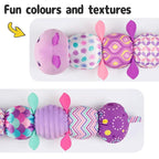 Sumobaby Infant Baby Musical Multi-Sensory Caterpillar, Stuffed Animal Activity Soft Toys, for Tummy Time Newborn 0-3-6-12 Months Girls, Purple