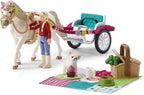 Schleich Horse Club - 32PC Horse and Carriage Picnic Playset - With Pony, Toy Dog, Action Figure and More - Interactive Play for Kids Ages 5+