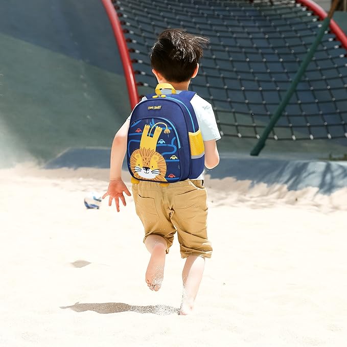 Cute Lion Toddler Backpack for Girls & Boys Mini Animal Cartoon Travel Bag for Babies 1-5 Years Durable & Lightweight Baby Backpack (Lion Design)