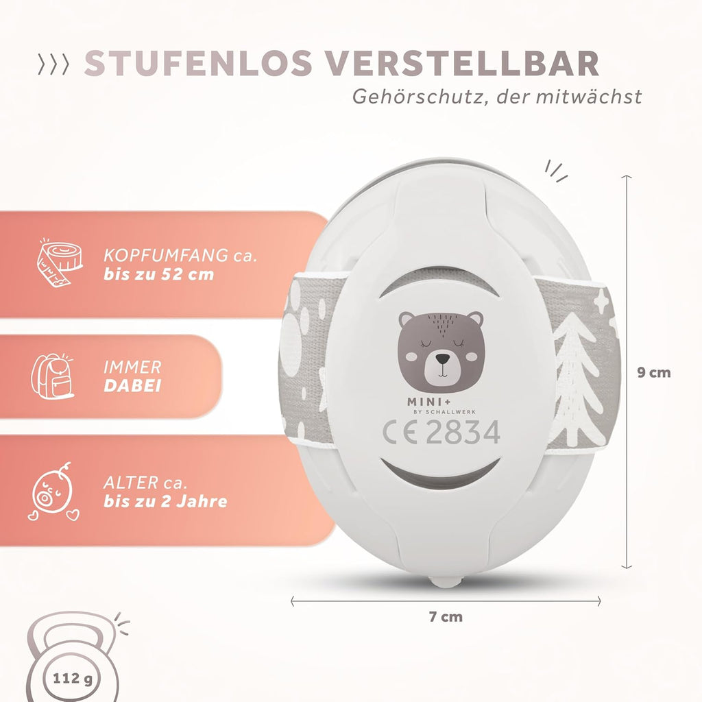 Schallwerk ® Mini+ Baby Ear Muffs – Infant Noise Cancelling Headphones, Toddler Ear Protection, Baby Headphones for Noise