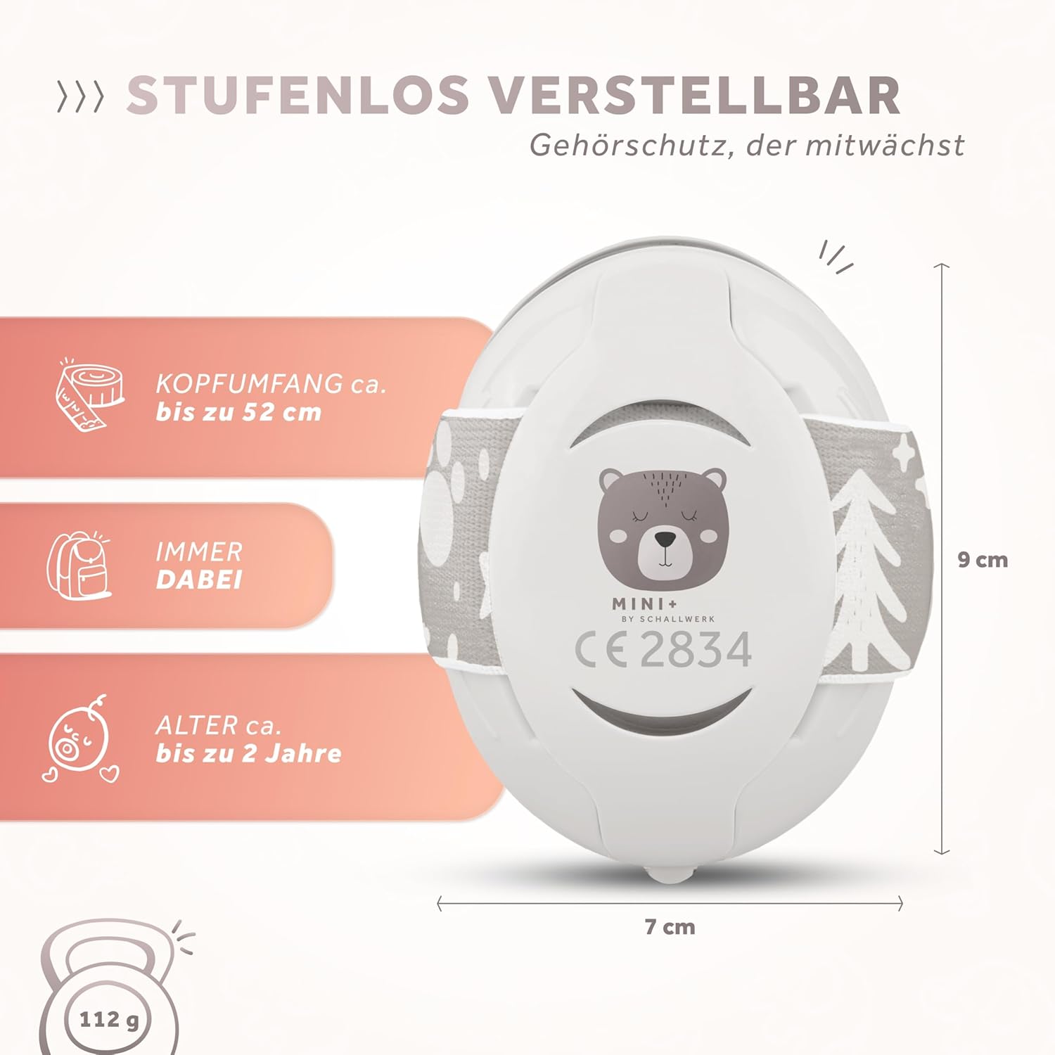 Schallwerk ® Mini+ Baby Ear Muffs – Infant Noise Cancelling Headphones, Toddler Ear Protection, Baby Headphones for Noise