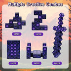 3 otters 12PCS Magnetic Building Blocks, Travel Toys for Kids STEM Magnetic Cube with Storage Box for Boys Girls Birthday Gift (Portal)